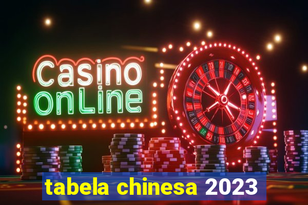 tabela chinesa 2023